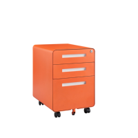 Meuble de classement mobile moderne en acier à 3 tiroirs avec serrure à clé, mobilier de bureau commercial durable pour salle de sport, bureau à domicile et salon