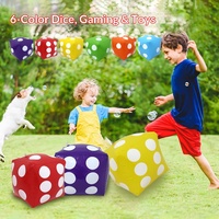 Dés carrés colorés en PVC de 30 cm, grands jeux de société gonflables de 60 cm, accessoires pour fêtes d'enfants, jouet anti-stress pour le calcul des scores
