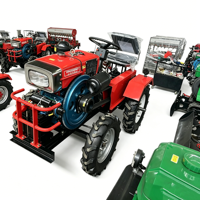 Tracteur agricole miniature multifonctionnel 4x4 de 18 CV à moteur diesel avec rotoculteur et lame frontale pour le labourage et le creusement de fossés