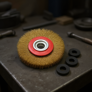 แปรงกลม 100x25 มม. ลวดสแตนเลส แกนขนาด 20 มม. สำหรับขัดโลหะ - Product Image 3