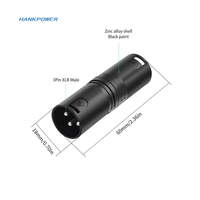 Coque métallique noire 3 broches symétrique XLR mâle à mâle connecteur audio adaptateur DMX512