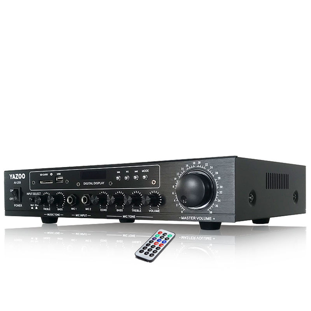 2-channel AB Class Remote Control Echo Stereo Karaoke Mixer Amplifier Audio Speaker OEM Supplier