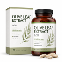 Fabrication et conception d'étiquettes personnalisées de capsules végétaliennes à base d'extrait de feuille d'olivier, formule personnalisée, supplément à base de plantes, marque privée OEM ODM