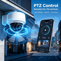Caméra Dôme IP PTZ Dakang IK10 Anti-Vandalisme 8MP avec Zoom 5X, Audio Bidirectionnel, Vision Nocturne, Capteur CMOS, Étanchéité IP66