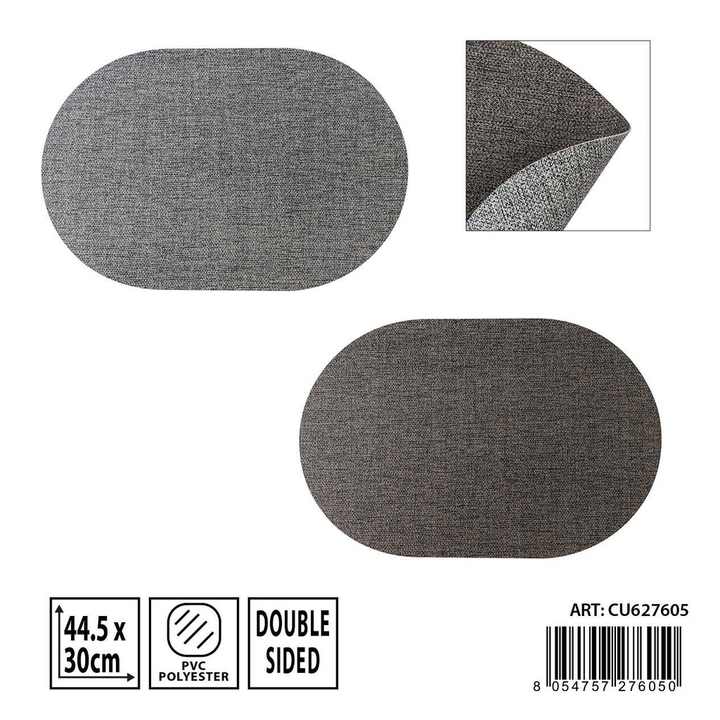Oval PVC placemat 44x37 cm - Table accessories