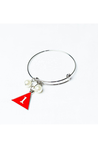 Bracelet en fil d'argent personnalisé, numéro DST 1913, charme Shiled Legacy HBCU, bracelet Delta Bangle - Product Image 3