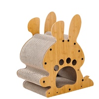 Griffoir et lit pour chat, résistant à l'usure et sans peluches, accessoires pour chat en forme de lapin mignon