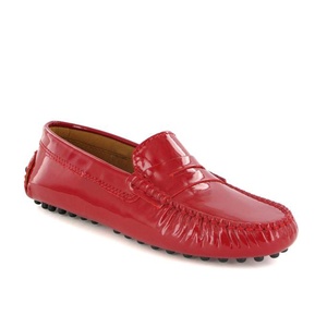 Choozii Wholesale Slip on Flat Patent Leather Casual Shoes <strong>Loafers</strong> Men Moccasin <strong>Kids</strong> Red <strong>Loafers</strong> for Big Boys - Product Image 3