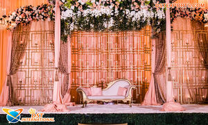 Fondo moderno para boda, decoración de paredes de vela de color dorado, para escenario y bodas - Product Image 5