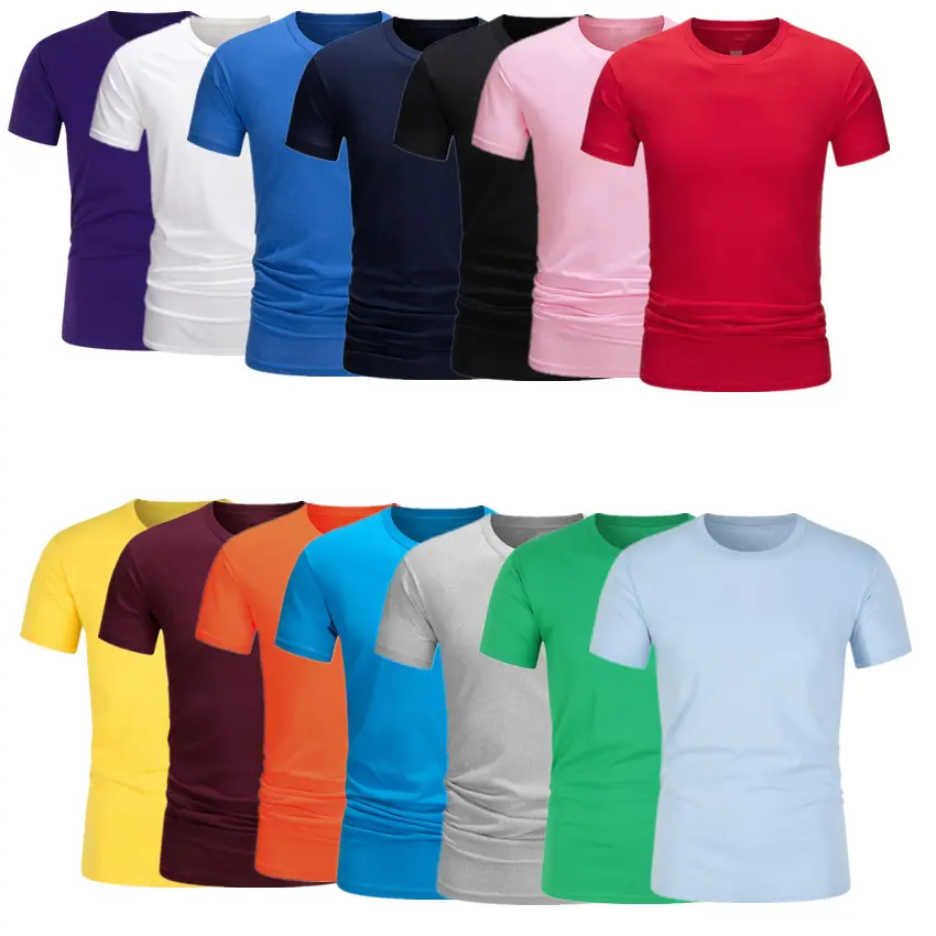 usa warehouse unisex plain solid color 100% polyester t shirt cotton feel oversized custom T shirt for sublimation printing