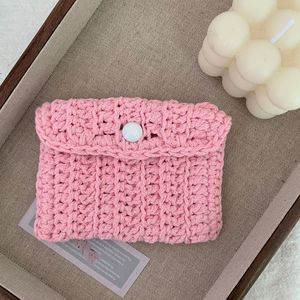 Cartera <span class=keywords><strong>de</strong></span> mano tejida a mano a rayas <span class=keywords><strong>de</strong></span> algodón puro, monedero <span class=keywords><strong>de</strong></span> <span class=keywords><strong>ganchillo</strong></span> multicolor con cierre <span class=keywords><strong>de</strong></span> botón, portátil <span class=keywords><strong>para</strong></span> uso diario - Product Image 3