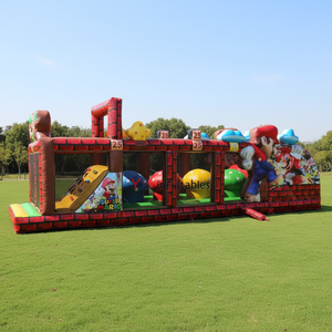 Pista de Obstáculos Inflable de Alta Presión para Exteriores, Mini Pista de Obstáculos para Fiestas, Superpista de Obstáculos Unisex - Product Image 3