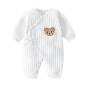 Mono Unisex para Recién <span class=keywords><strong>Nacido</strong></span>, Diseño de Oso, Primavera, Otoño, Invierno, 100% Algodón, Ropa de Bebé - Product Image 5