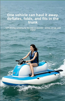 Scooter aquatique gonflable électrique en PVC, jet ski gonflable motorisé avec batterie et pagaie, bateau gonflable portable