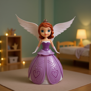 Poupée Dansante Eb en Plastique Violet avec Lumières LED, Jouet Musical à Piles, Bouton Manuel, Éclairage Intérieur - Product Image 2