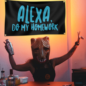 <span class=keywords><strong>Alexa</strong></span> Do My Homework 3x5 pies Tapiz <span class=keywords><strong>de</strong></span> pared Decoración Banderín Estilo Digital College Dormitorio Sala <span class=keywords><strong>de</strong></span> estar College Room Decor - Product Image 2