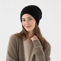 Bonnet tricoté chaud d'hiver de haute qualité, couleur avoine côtelée douce, pour femme, style décontracté et tendance – Grande Vente