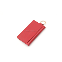 Dompet Kartu Kredit Mini Slim dengan Gantungan Kunci, Desain Amplop Logo Kustom untuk Hadiah Promosi Grosir