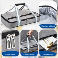 Plat à pâtisserie en verre borosilicate de grande capacité avec couvercle, plat à pain rectangulaire, plat à pain en verre trempé avec sac de rangement