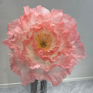 <span class=keywords><strong>Fleurs</strong></span> géantes personnalisées à ouverture et fermeture automatiques Organza de soie Fleur de pivoine en mouvement pour la décoration de mariage événementiel - Product Image 4