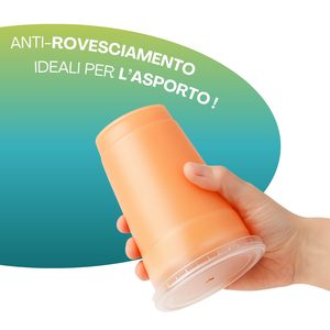 Vaso de Plástico Duro Tipo Kristal de 400 ml con Tapa, Desechable - Product Image 4