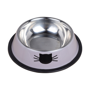 Ciotola per animali domestici in acciaio inossidabile all'ingrosso antiscivolo e Anti ribaltamento stampa ciotola per cani in acciaio a colori Logo stampabile personalizzabile - Product Image 6