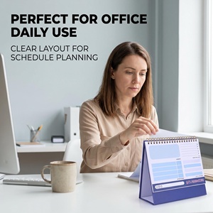 Calendriers promotionnels de bureau <span class=keywords><strong>365</strong></span> <span class=keywords><strong>jours</strong></span> 2026 en papier kraft laminé, découpés sur mesure, impression personnalisée, vente en gros Chine - Product Image 2