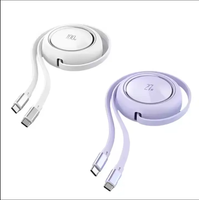 Vente chaude Produits 2025 UC023 PD100W PD27W 3.3FT Rétractable USB C Câble pour IPhone Android Téléphone Ordinateur Portable Type C Chargeur Câble