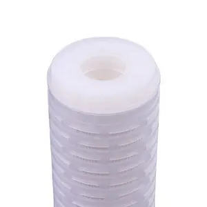 Cartucho de filtro de agua de gran flujo de 165mm de diámetro Cartuchos de agua de alto flujo plisados con membrana PP