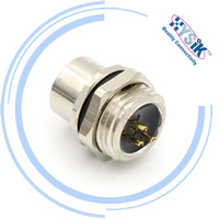 Conector Industrial M12 de Montaje en Panel Trasero, IP67, 3, 4, 5, 6, 8 Pines, Conector PCB para Conectores Blindados Impermeables
