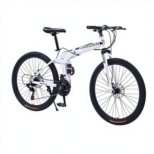 Vélo <span class=keywords><strong>de</strong></span> montagne pliable à suspension souple, cadre en alliage d'aluminium, double frein à disque, 27 vitesses, vélo pliable pour adultes, trajets domicile-travail, école, tout-terrain - Product Image 1