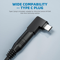 Charger Laptop Universal 65W USB-C untuk MacBook Dell HP Lenovo Acer Chromebook Asus Samsung Sony Toshiba Gateway