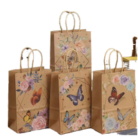 Sacs en papier kraft classiques avec impression numérique, poignée en corde de coton, solutions d'emballage personnalisées avec logo pour cadeaux