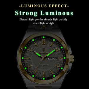 Poedagar 896 Orologio da Uomo Sportivo di Lusso Luminoso al Quarzo con Cinturino <span class=keywords><strong>in</strong></span> <span class=keywords><strong>Pelle</strong></span> Impermeabile - Product Image 3