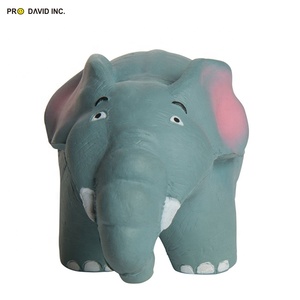 Custom Logo PMS Colors PU Foam Elephant Shape Exercise <b>Ball</b> Promotional Toy Hand Stress Toy for Ages 5+ - Product Image 4