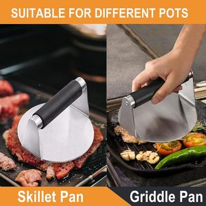 Smash <span class=keywords><strong>Burger</strong></span> Press mit Verbrühungs schutz Edelstahl <span class=keywords><strong>Burger</strong></span> Smasher Inklusive Grill zange & Grill Spatel Zubehör Kit - Product Image 4