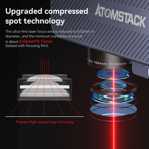 Yeni Atomstack M4 güvenli lazer oyma makinesi 70*70MM küçük taşınabilir <span class=keywords><strong>2</strong></span> in1 otomatik Metal yazı Fiber işaretleme makinesi - Product Image 2