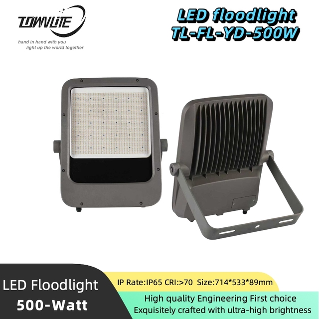 High-quality, Long-life Led 500w Outdoor Floodlight for Engineering Lighting, 140-170lm/w, with a 5-year Warranty