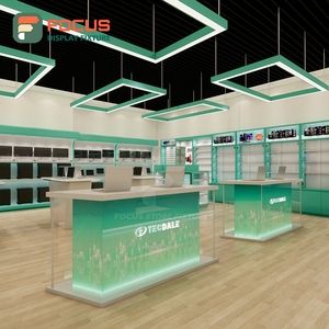 ตู้โชว์ร้านขายบุหรี่ทรงสี่เหลี่ยม ตู้โชว์ไม้กระจกพร้อมไฟ LED สำหรับแสดงสินค้ายาสูบ - Product Image 3