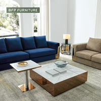 BFP Home Nubuk leder Couch Polster Schnitts ofa Italienisches Design Licht Luxus Villa Wohnzimmer Sofa