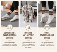 Chaussettes de Pilates souples antidérapantes pour femmes avec logo personnalisé