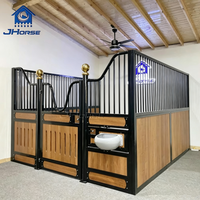 12ftx12ft bambou bois victorien bois dur préfabriqué boîte de décrochage de cheval cheval Stable façades avec cadre en acier