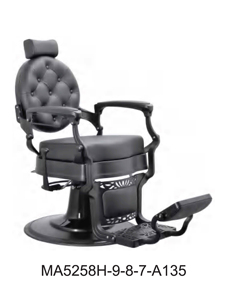 Barber Chair, Heavy Duty Hydraulic Salon Chair, Recline Salon Chair - Black seat and Silvery <b>Frame</b> - Product Image 4