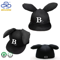 Casquette de baseball à oreilles de lapin avec logo personnalisé ODM, design unique et tendance, imprimé étoiles, pour un style streetwear original et décontracté