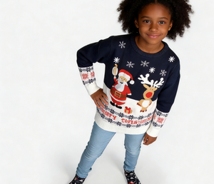 Pulls tricotés épais écologiques à col rond pour garçons et filles, collection hiver 2026, vente en gros - Product Image 2