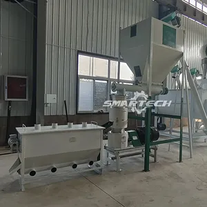 300-800kgs flat die Biomass Fuel Production Machinery Wood Bamboo straw Pellet Machine Production Line