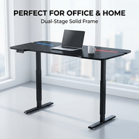 Table de jeu AOR E-sports avec plateau en fibre de carbone, éclairage d'ambiance RGB, mémoire 3 vitesses, vente en gros usine