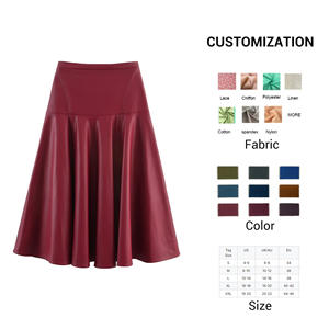 <span class=keywords><strong>Jupe</strong></span> <span class=keywords><strong>longue</strong></span> trapèze <span class=keywords><strong>plissée</strong></span> en faux <span class=keywords><strong>cuir</strong></span> pour femmes personnalisée Fabricant OEM Vente en gros directe d'usine <span class=keywords><strong>Jupe</strong></span> mi-<span class=keywords><strong>longue</strong></span> décontractée vintage - Product Image 6