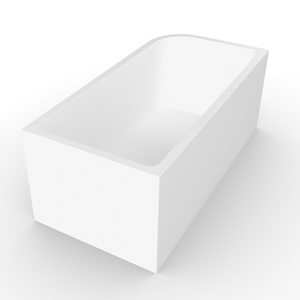 Bañera Rectangular Independiente de Acrílico Blanco de Lujo, Incluye Desagüe, Diseño Moderno y Duradero, para Baño de Hotel - Product Image 4