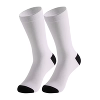 Fabricant Logo sur mesure Imprimé Basketball DIY Impression 3D Tube blanc Chaussettes à sublimation vierge